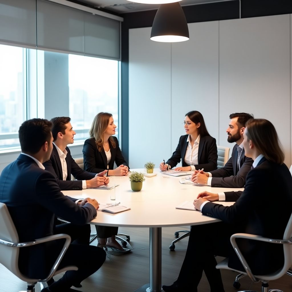 Executivos brasileiros em reunião
